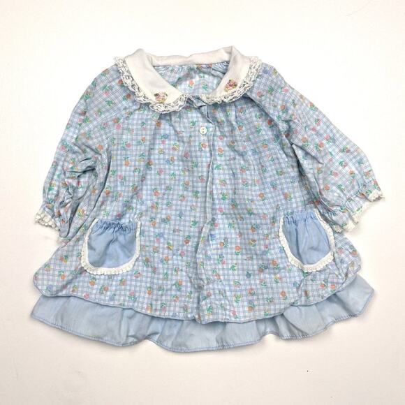 Vintage Evy Swing Top Girls Size 18m Floral Tunic - Picture 1 of 6